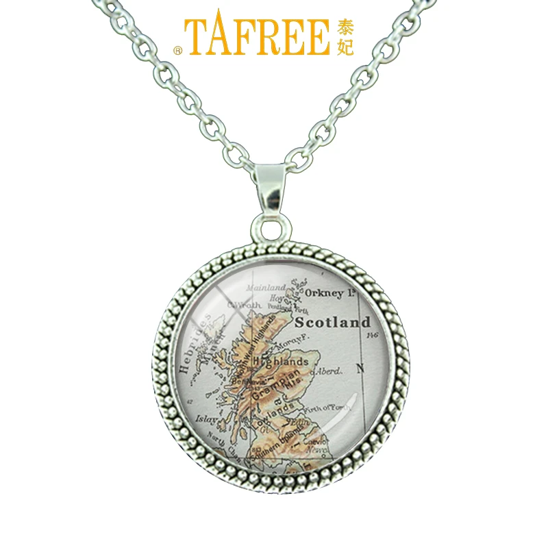 Tafree Fashion Vintage Scotland Map Necklace Globe World City Maps Glass Barcelona Charlotte Jamaica London Pendant Jewelry P106 Pendant Jewelry Fashion Jewelryjewelry Fashion Aliexpress