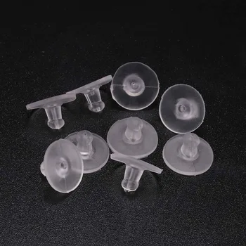 100pcs/lot Transparent Rubber Back Silicone Round Ear Plugging Blocked Earring Back Stoppers For Earrings Jewelry Accessories new round ball shape ear back ear plugging blocked ear stud earring stopper transparent plastic silicone earrings diy jewelry