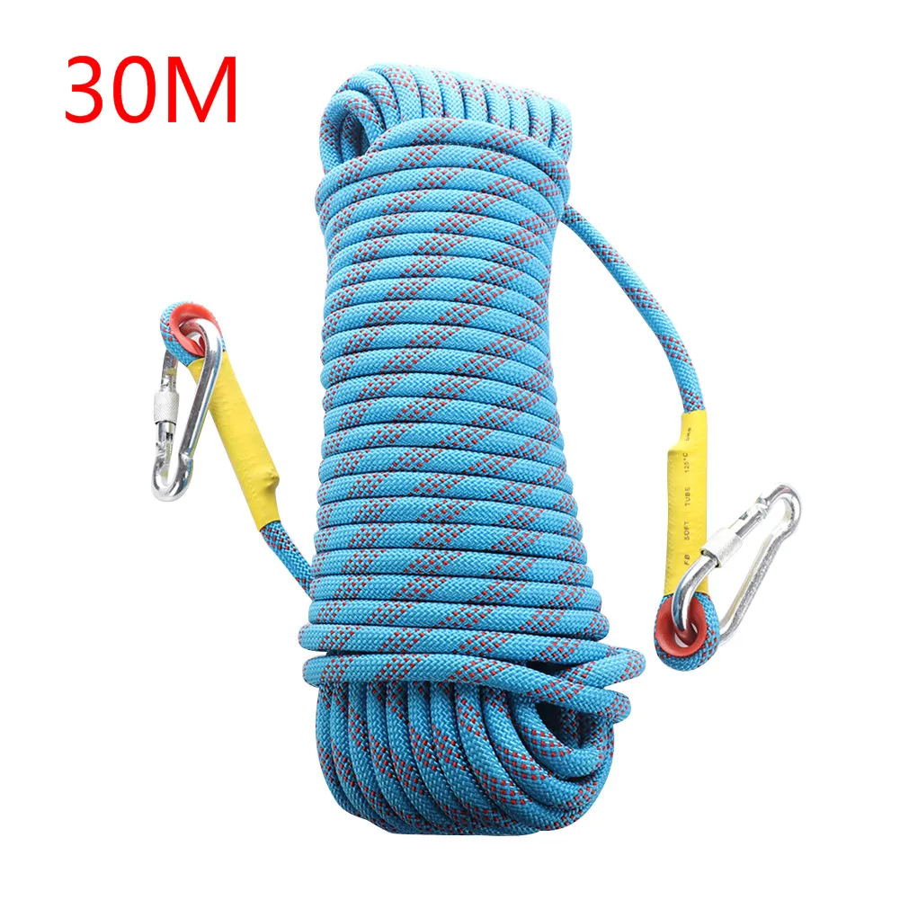 30 M في الهواء الطلق تسلق الصخور حبل الجليد تسلق معدات عالية القوة بقاء Paracord حبل إنقاذ تسلق التبعي 3 ألوان 30 M في الهواء الطلق تسلق الصخور حبل الجليد تسلق معدات عالية القوة بقاء Paracord حبل إنقاذ تسلق التبعي 3 ألوان