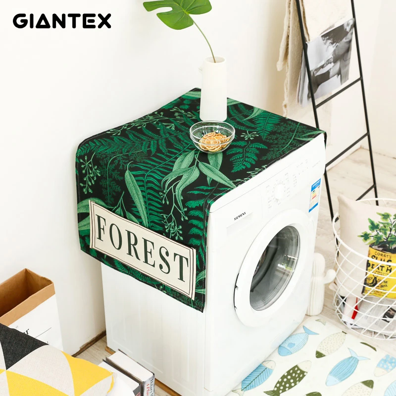 GIANTEX плоть зеленые растения хлопок белье стиральная машина Чехлы для мангала