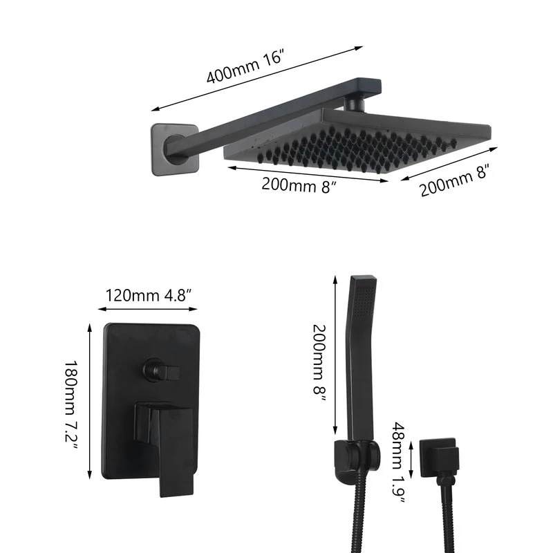 KEMAIDI 8/10/12-дюймовый черный насадки для душа и ручной душ комплекты «дождевой» смеситель для душа в ванную роскошный черный настенный Душ наборы для ванной