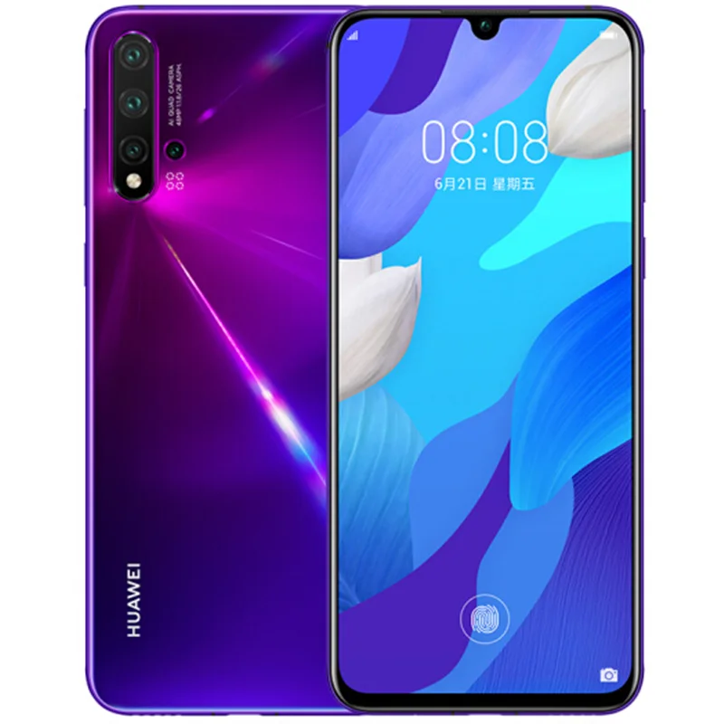 huawei Nova 5 pro мобильный телефон 2340x1080 пикселей мульти сенсорный изогнутый экран usb тип-c Android 9,0 Google play NFC