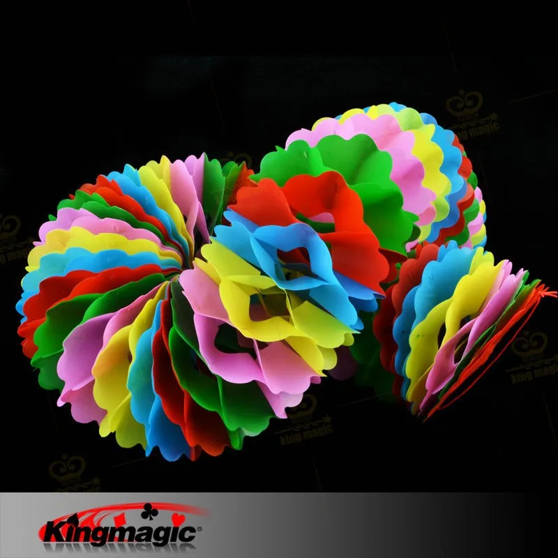 

Compression Flower Large Size 21cm Multicolour Garland Compressed Paper Garishness Magic Props Magic Tricks