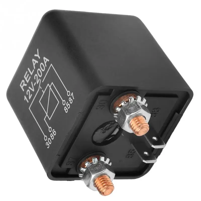 

WM686 12V Relay Normally Open Start Relay 4-Pin Start Heavy Duty Car ONOFF Switch Relay RL180 200A