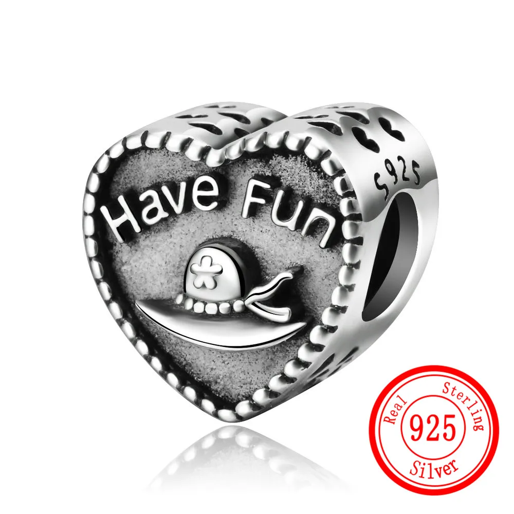 

New 925 Silver Letter Heart Beads for DIY Jewelry Making Accessories Fit Make Women's Original Bracelet Gifts