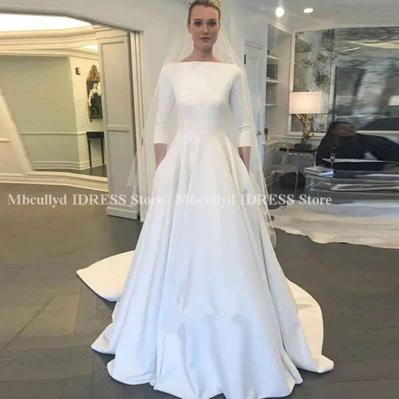 2019 satin wedding dresses