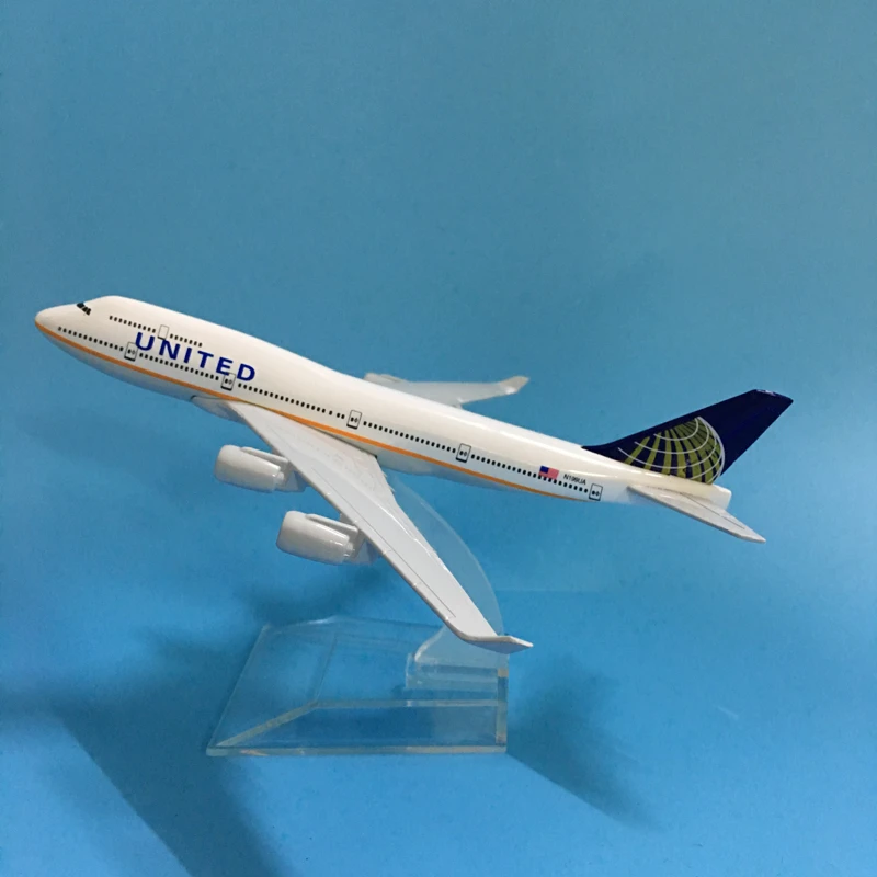 

JASON TUTU Airplanes Plane 16cm 1:400 United Boeing B747 400 Plane Model Airplane Model Aircraft Model Diecast Metal Toy