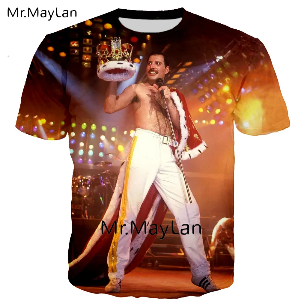 Футболка Мужская/женская с 3D принтом рок/Queen Band модная тенниска оверсайз в стиле