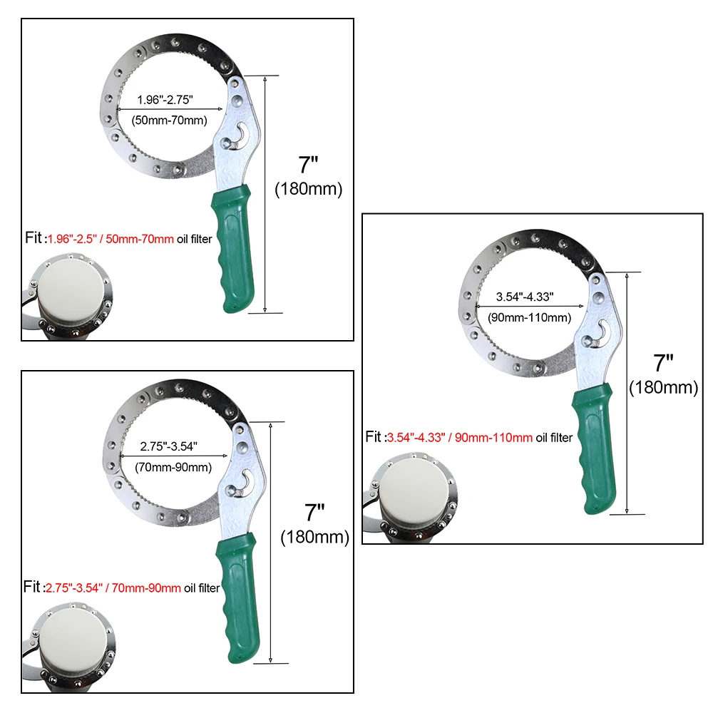Transkoot Регулируемый масляный фильтр гаечный ключ универсальный наручник стиль инструмент для удаления гаечный ключ нескользящий фитинг трубы и масляный фильтр