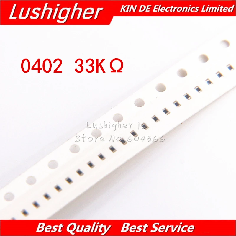 100PCS 0402 SMD Resistor 1% Kohm 33 33K Ohm 33000ohm