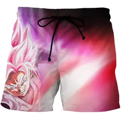 Новый летний Для мужчин Пляжные шорты модные 3D принт Dragon Ball Goku Саян пляжные Фитнес Повседневное Для мужчин бермуды доска Шорты для женщин