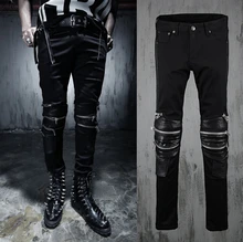 NEW 2015 Men’s Nightclubs costumes pants right Zhilong with models hair stylists fight skin fashion Slim jeans trousers / M-XXL
