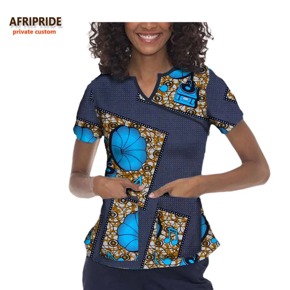 2017 autumn african shirt for women Private Custom short sleeve normal