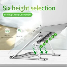 Aluminum Laptop Stand Tablet Stand Universal for Apple MacBook Air Pro 11-15 inches Folding Adjustable Office Notebook Silver Aluminum Laptop Stand Tablet Stand Universal for Apple MacBook Air Pro 11-15 inches Folding Adjustable Office Notebook Silver
