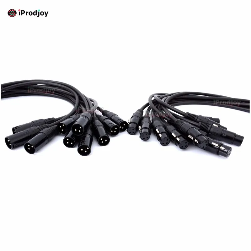 DMX512 Distributor Amplifier 4 way Splitter Stage Light With 10 piece 2 Meter Signal Cable (5)
