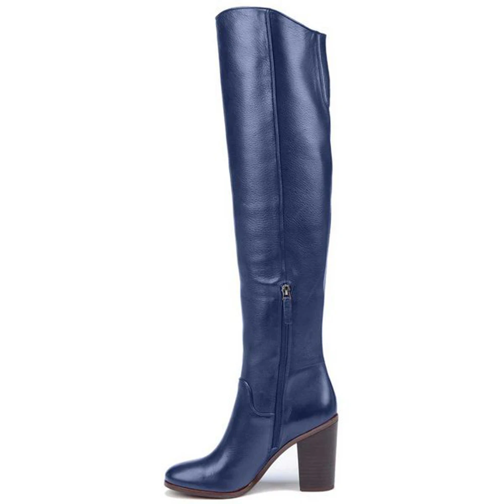 cheap navy blue boots