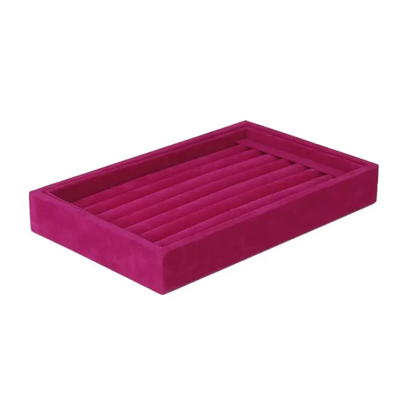 

8-Grid Jewelry Display Tray Organizer Storage Box Tray Holder Stand Show Case Portable Accessories