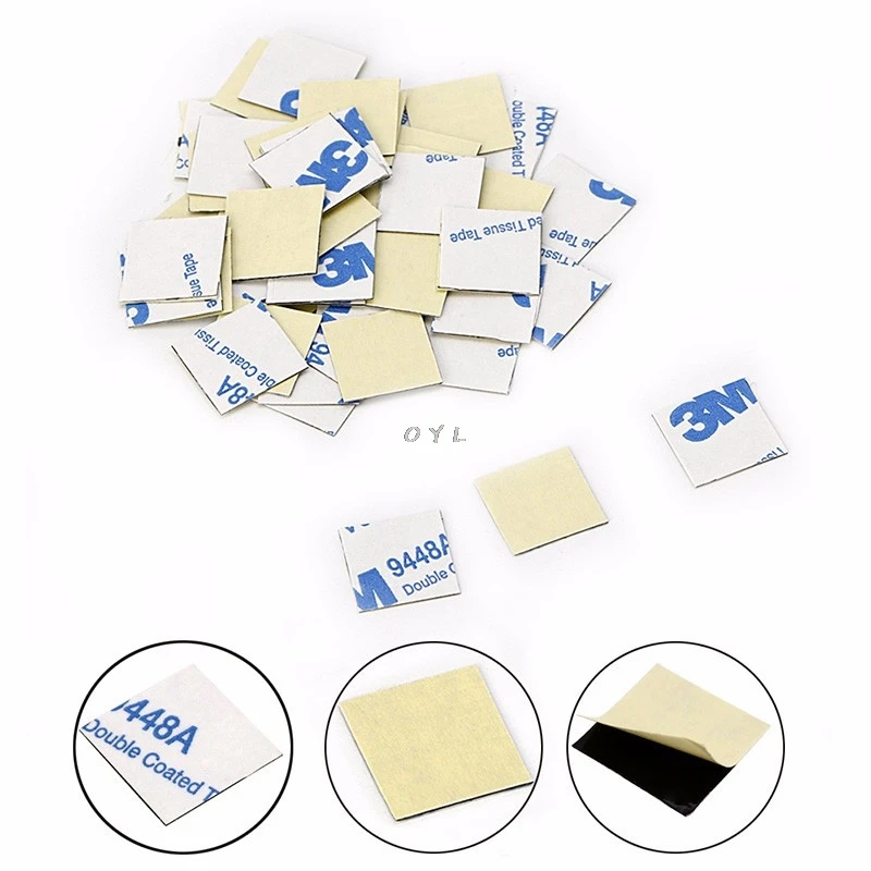 50pcs/set 14*14mm Sticker Thermal Double Side Adhesive Tape Heatsink
