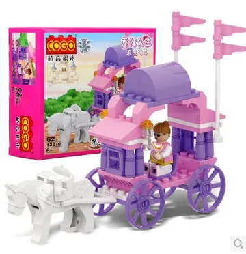COGO Girls Series Carriage 3270 Building Block Sets for Girls 62pcs Educational DIY Bricks Toys for