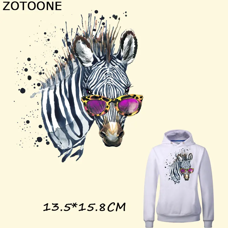 

ZOTOONE Horse Patches for Jeans Fashion Clothes Stickers Iron on Patches A-level Washable Heat Press Appliqued Animal Patches F