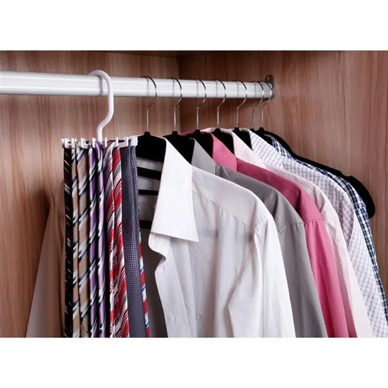 Ounona 360 Degrees White Rotating Tie Rack Organizer Hanger Closet Ounona 360 Degrees White Rotating Tie Rack Organizer Hanger Closet Storage Scarf Holds 20 Neck Ties In Hangers Racks From Home
