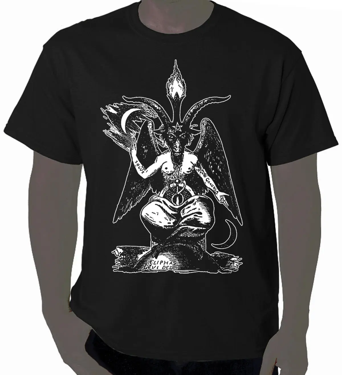 

Art T-Shirt Baphomet Eliphas Levi Tee Shirt Hipster Harajuku Brand Clothing T Shirt 2017 Summer Men'S Brand Clothing O-Neck