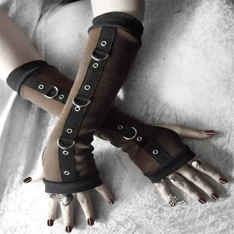 

Steampunk Warrior Medieval Gothic Armor Gloves Cosplay Renaissance Knights Wide Cuffs Bracers Halloween Costumes Accessory