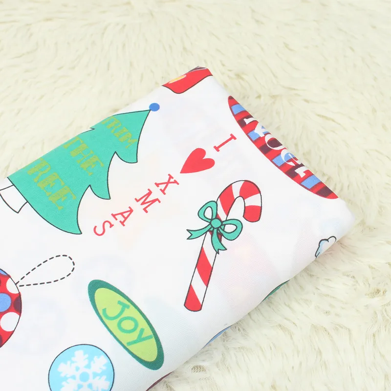 

half meter Christmas wind print fabric, handmade DIY patchwork bag cloth polyester cotton CR-A389