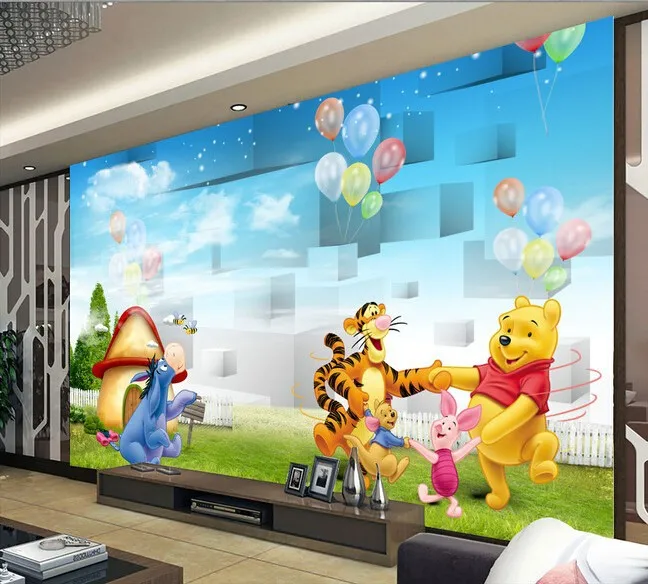 Индивидуальное изготовление, обои для детской, 3 d мультфильм медведь детская комната росписи к гостиной обои под телевизор де parede виниловые обои