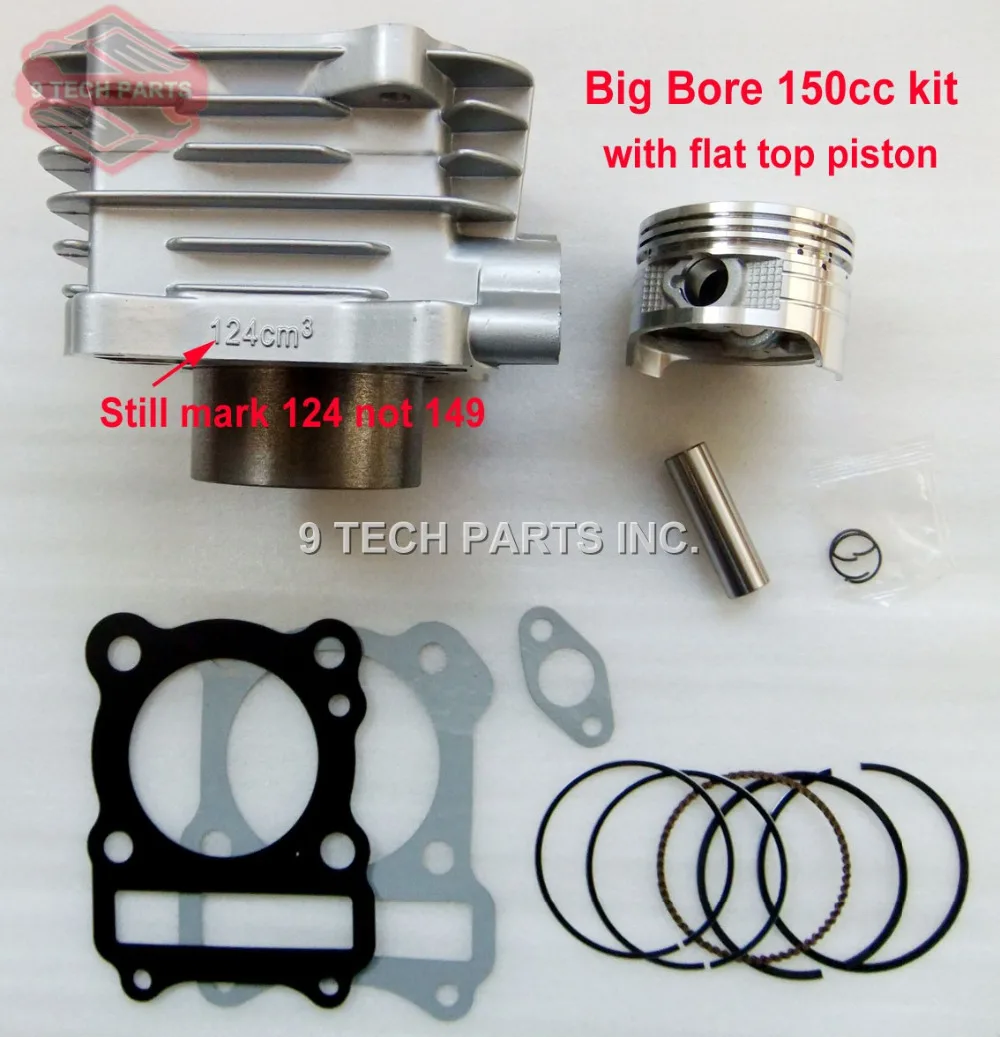 

BIG BORE Barrel Cylinder Piston Kit 150cc 62mm for GS125 GN125 EN125 GZ125 DR125 TU125 157FMI K157FMI engines