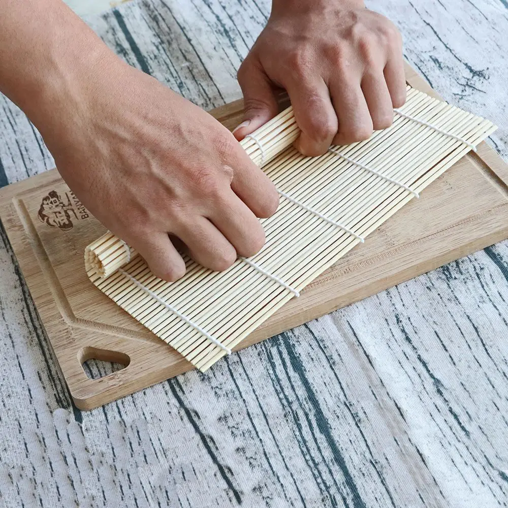 buy Kitchen Accessories Sushi Tools Rolling Roller Bamboo Material Mat Maker DIY and A Rice Paddle Cooking Tools