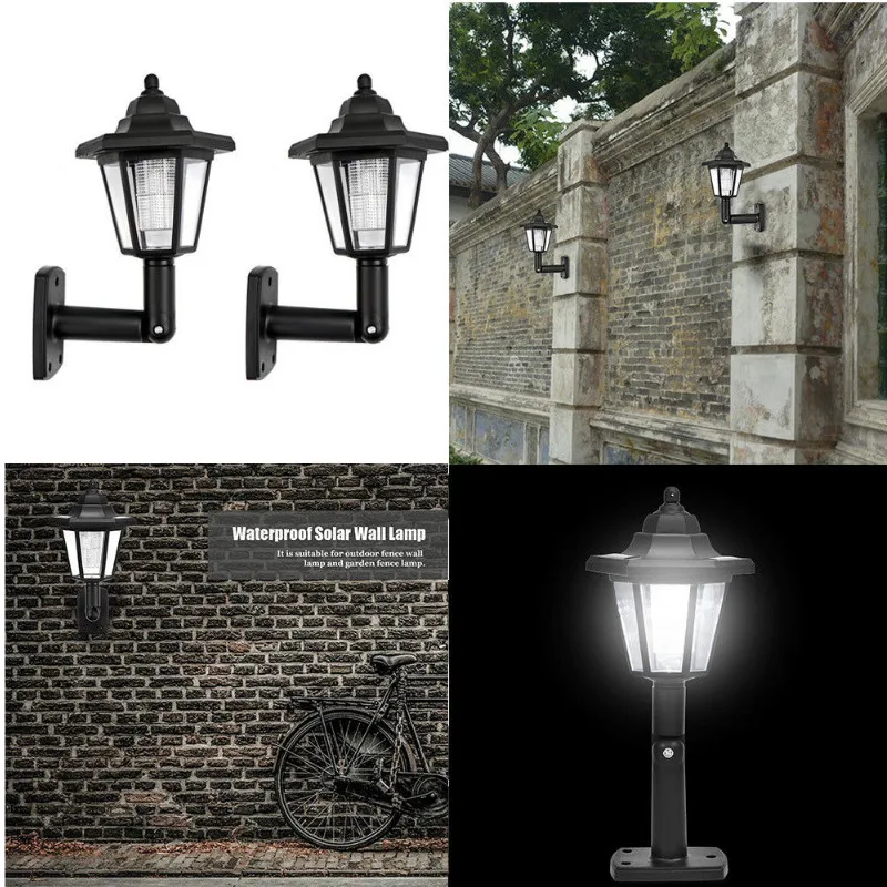 

High quality LED Solar Lamp Powered Wall Lanterns Wall Light Lamp Waterproof Outdoor Garden Fence Door handing light