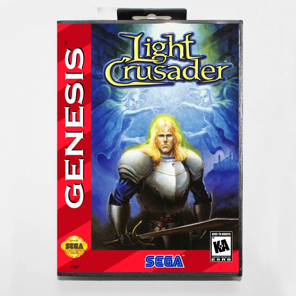 Светильник Crusader 16 бит MD карточная игра с коробку для Sega игры Mega Drive Genesis |