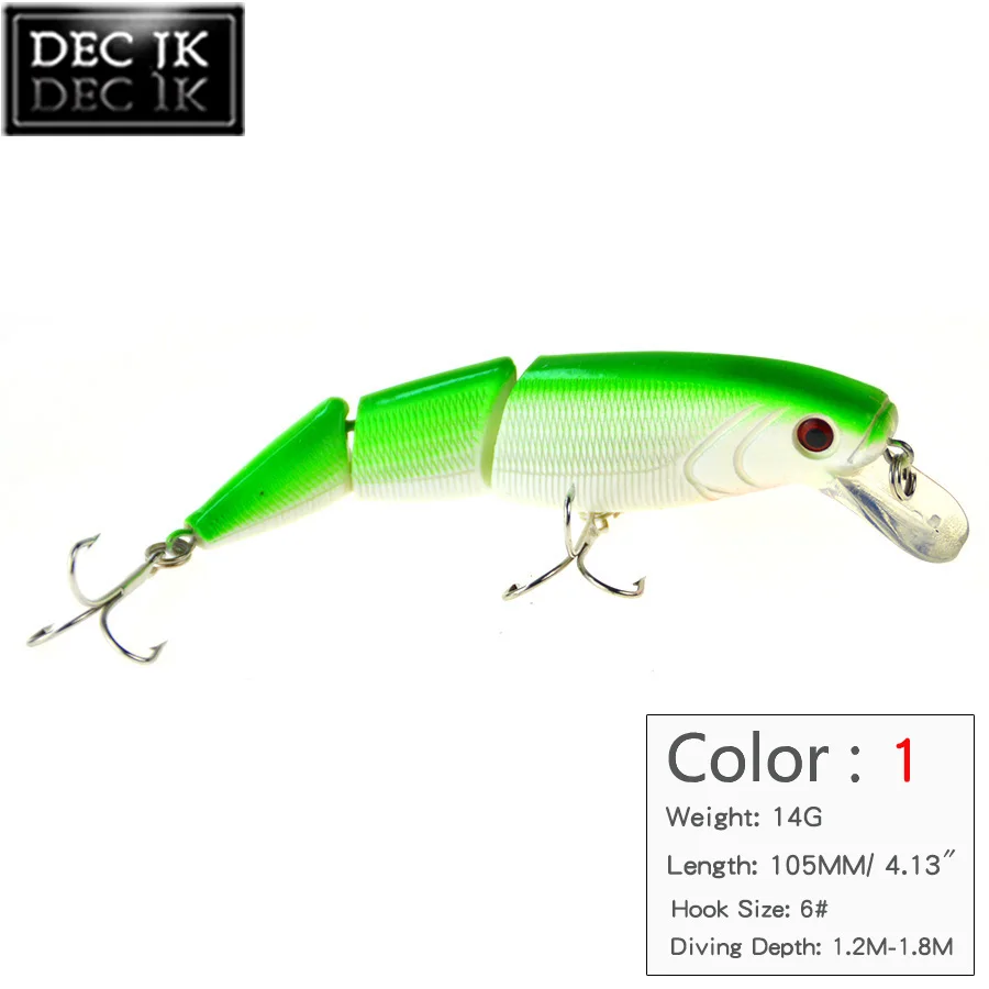 1PCS Minnow Artificial Bait For Sea Fishing Wobblers Lifelike Fishing Lure 3 Segment Trolling With Hooks  Wobbler Hard Bait (1)