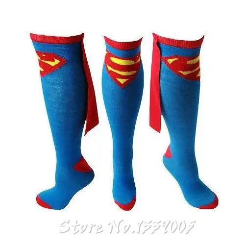 Носки Супермена, чудо-женщины, супергероя, Робин, Бэтмен, носки Супермена, носки для костюмированной вечеринки, рождественские носки с героями мультфильмов