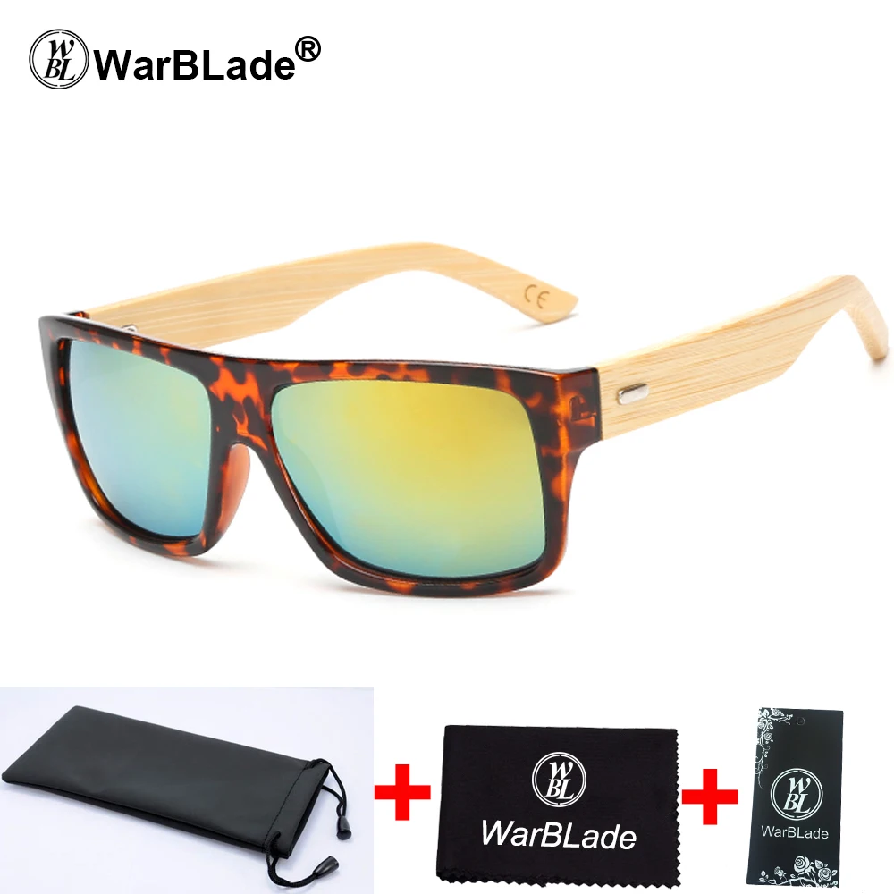 Пользовательские логотип бамбуковые заушники солнезащитные очки мужские натуральные солнцезащитные очки в деревянной оправе для рыбалки вождения спортивные очки Bambu Oculos 50 шт - Цвет линз: leopard gold