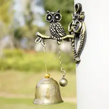 Ретро винтажный стиль сова животное дверной звонок настенный металлический дверной звонок чугунный сад фермерский двор корабль декоративный дверной звонок Q249