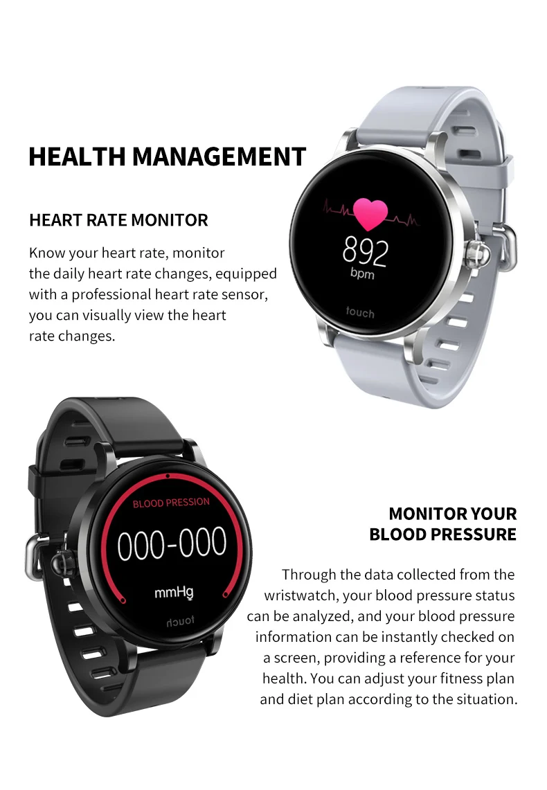 ONEVAN, Модные Смарт-часы, пульсометр, измеритель артериального давления, gps трекер активности, Женский фитнес-браслет, мужской спортивный браслет