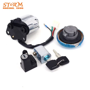 

Motorcycle Ignition Switch Helmet Steering Lock Key Fuel Gas Cap Set For Honda Magna 250 Magna250 VT400 VT750 CA250