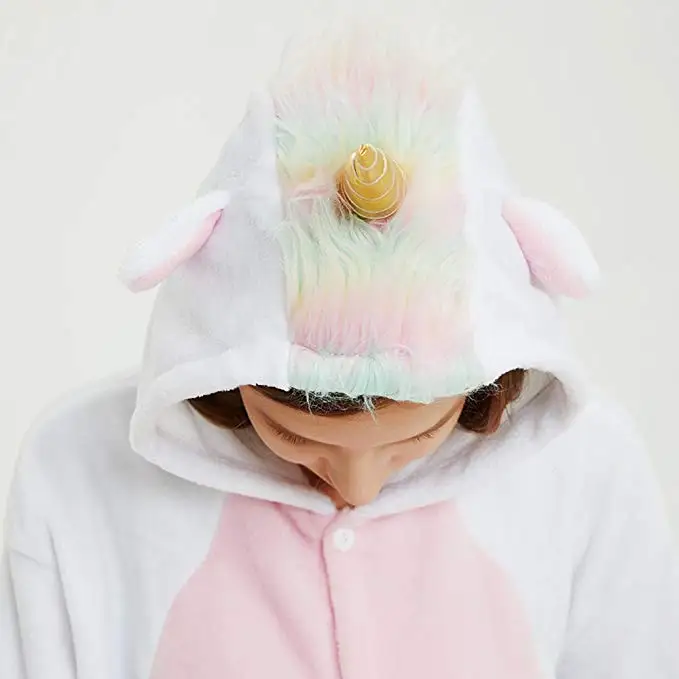 Для женщин Хеллоуин костюм Единорог Onesie для взрослых подростков Onepiece Домашняя