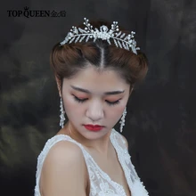 TOPQUEEN HP157 Новинка невесты свадебные украшения для волос кристалл тиара Свадебная Корона Кристалл Модные аксессуары свадебная корона