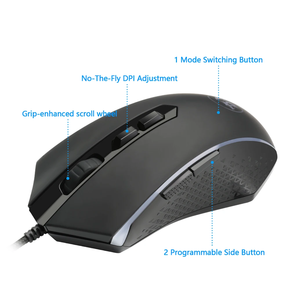 Redragon USB wired Gaming Mouse 10000 DPI 8 buttons laser programmable game mice with backlight ergonomic for laptop computer Redragon USB wired Gaming Mouse 10000 DPI 8 buttons laser programmable game mice with backlight ergonomic for laptop computer