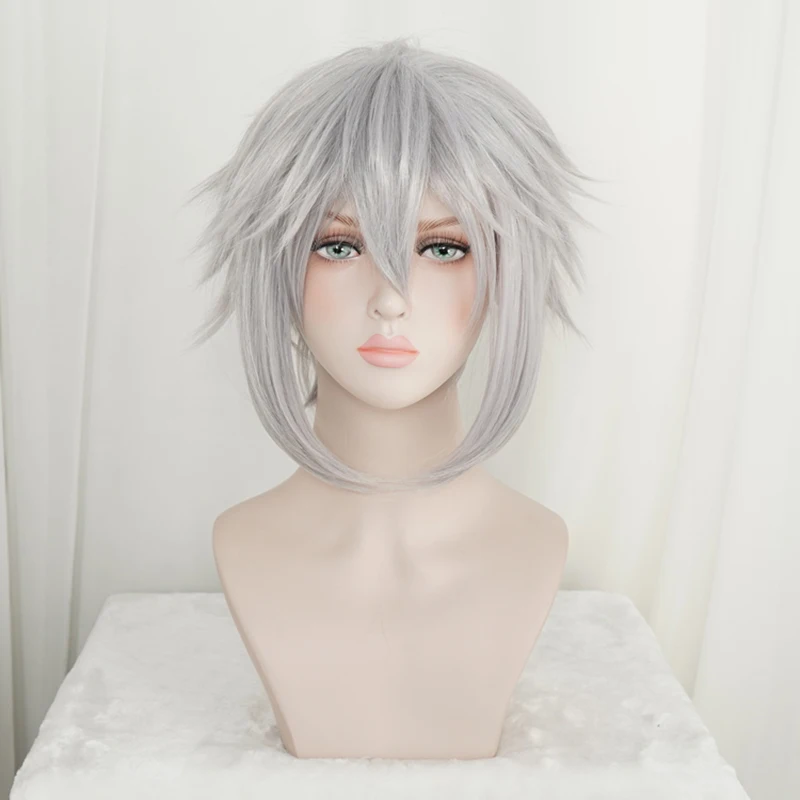 Женский и мужской короткий парик Kingdom Hearts III Riku термостойкие парики из