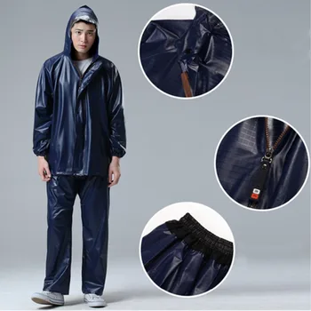 

Waterproof Rain Jacket Elasticity Raintcoat PVC Suit Coat Hood Raincoat Men Motorcycle Fishing Camping Rain Gear LZO341