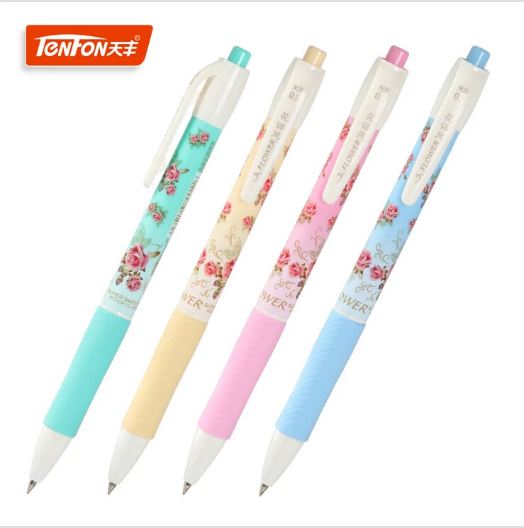 5 PCS/lot Hot Sale Stationery Store 0.5mm Blue Ink Ballpoint Pens Cute