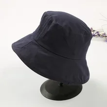 Для мужчин Для женщин шляпа-ведерко кепки лето-осень одноцветное Цвет Рыбак Панама высокого Качественный хлопок Простые головные уборы