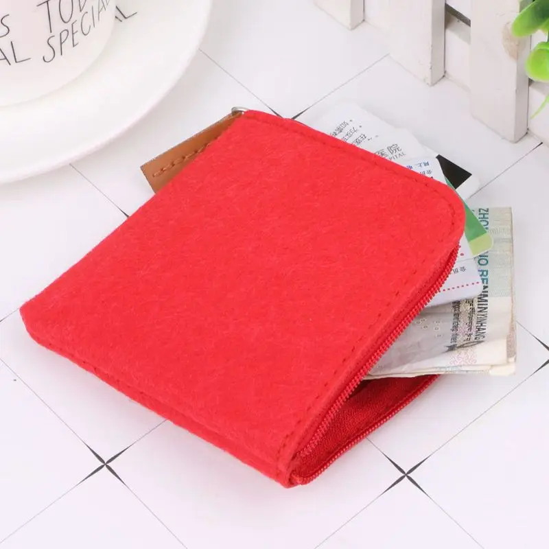 

Women Girls Cute Felt Fashion Coin Purse Wallet Bag Change Pouch Key Card Holder