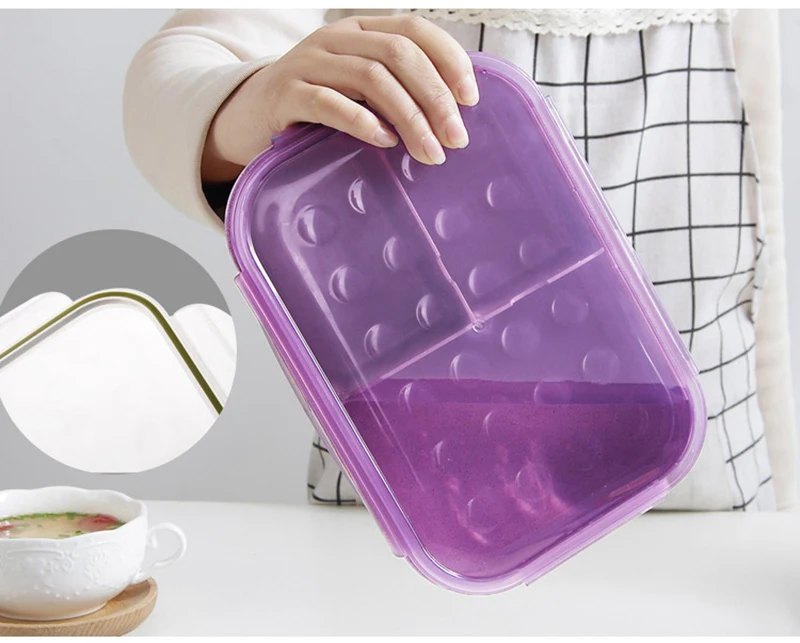 TUUTH Microwave Lunch Box 1200ml Portable Bento Box Wheat Straw Dinnerware Food Storage Container Children Kids School Office A3