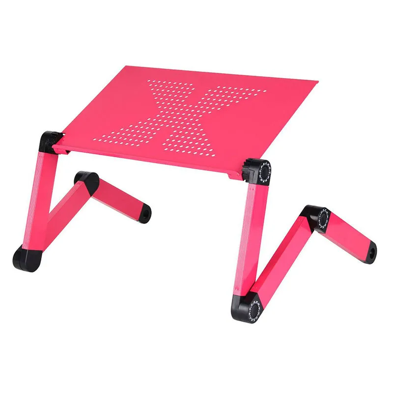 Adjustable Laptop Desk Black Table Foldable Breakfast Serving Bed Tray Cozy Computer Desk Portable Home Furniture Practical Desk