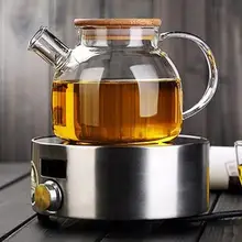 36 шт. ГОРЯЧИЙ 1000 мл жаропрочное стеклянный чайник простой чайник для воды удобный офисный чайный кофейник